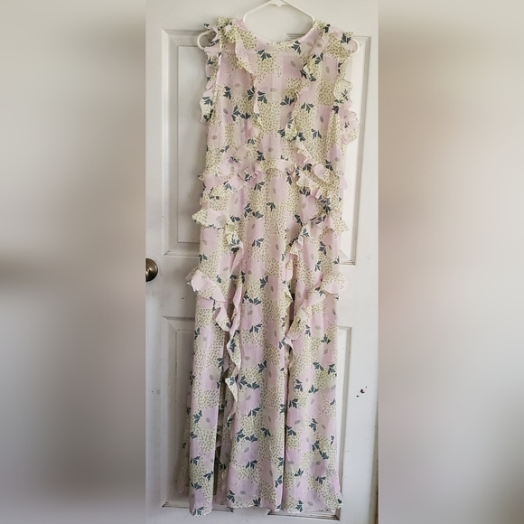 Ted Baker London All Over Floral Print Sleeveless Maxi Dress, Size 5 - Picture 2 of 9